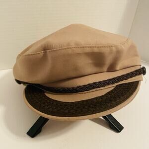 VINTAGE Harvard N. Rice Golf Driver Hat Newsboy Flat Cap Medium Needs Reshaped